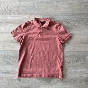 Dark Pink Express Polo Shirt with X embroidered Size Medium Men's